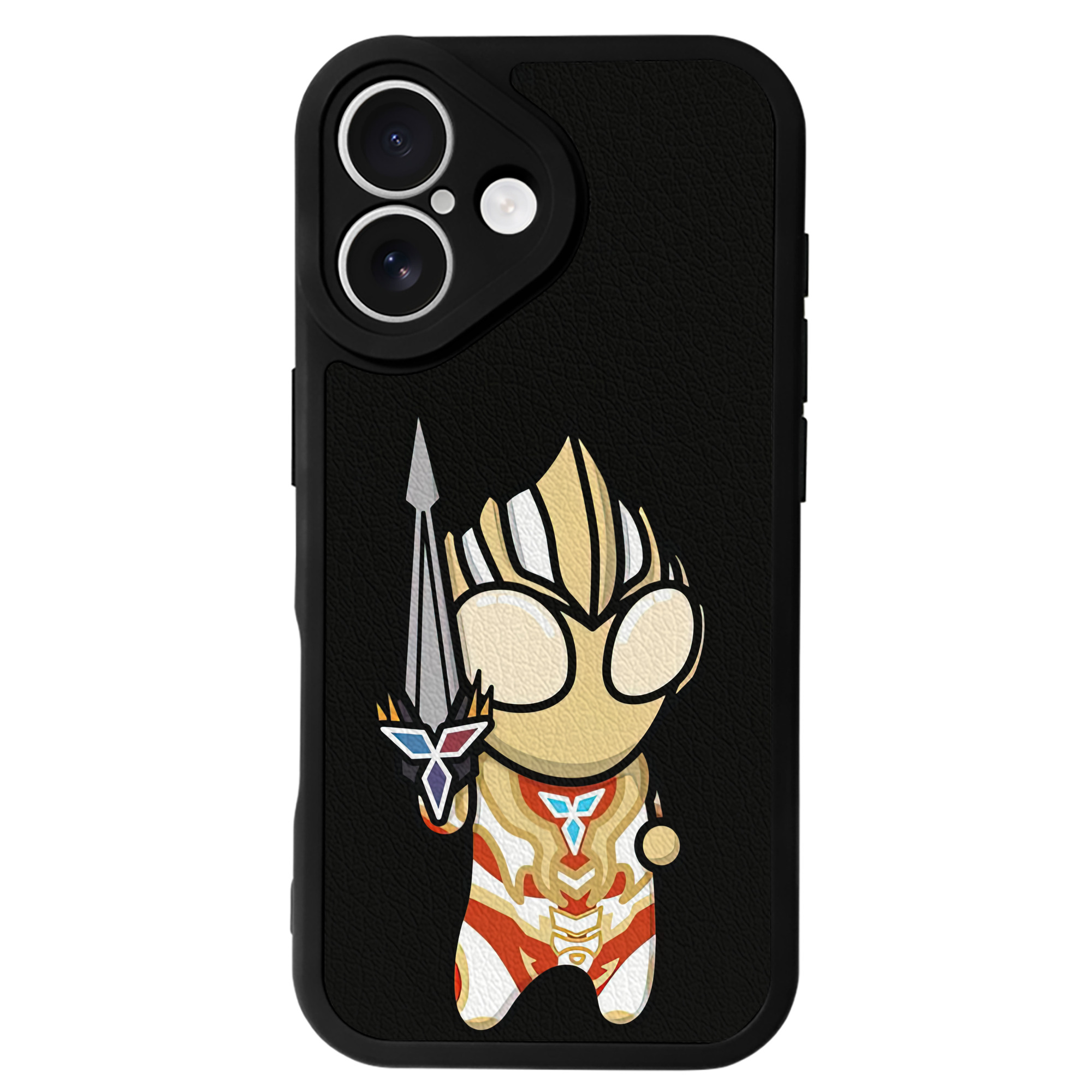 （画像用） ウルトラマン Ultraman 【iPhone 16シリーズ対応】シリコンスマホケース（レザー調） 材質：シリコン
